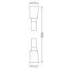 Mexen Cube DR02 podomietkový vaňový a sprchový set s hlavovou sprchou 30x30 cm (7v1), ružové zlato, 77503DR0230-60