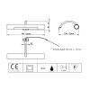 Aqualine, ANDREA LED nástenné svietidlo 5W,, 284mm, 230V, chróm, E26716CI