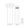 Bruckner, Set WC dopojenie - priame 350 mm, prepojovací diel 310 mm, 159.323.0