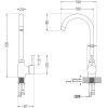 Mexen Andres 1,5-komorový granitový kuchynský drez s odkvapkávačom 100x50 cm a kuchynská batéria Telma, šedá, 6515-71-670200-00