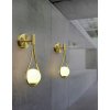 Toolight - sklenená nástenná lampa G9 APP603-1W, zlatá, OSW-08996