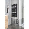 Sapho, TONDI-E elektrické vykurovacie teleso, rovné, 450x970 mm, 300W, čierna matná