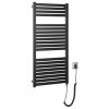 Sapho, TONDI-E elektrické vykurovacie teleso, rovné, 450x970 mm, 300W, čierna matná