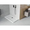 Mexen SLIM - Obdĺžniková sprchová vanička 130x70x5cm + čierny sifón, biela, 40107013B