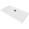 Mexen SLIM - Obdĺžniková sprchová vanička 130x70x5cm + čierny sifón, biela, 40107013B