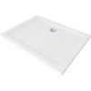 Mexen SLIM - Obdĺžniková sprchová vanička 130x90x5cm + zlatý sifón, biela, 40109013G