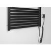 Sapho, TONDI-E elektrické vykurovacie teleso, rovné, 450x1330 mm, 500W, čierna matná, DE476T