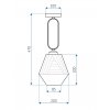 Toolight - stropná sklenená lampa Retro Vintage E27 60W APP1025-1CP, zlatá, OSW-09483