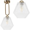 Toolight - stropná sklenená lampa Retro Vintage E27 60W APP1025-1CP, zlatá, OSW-09483