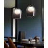 Toolight - stropná sklenená lampa G9 25W APP1026-1CP, čierna, OSW-09484