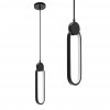 Toolight - LED závesné stropné kruhové svietidlo APP851-CP, čierna, OSW-07020