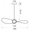 Toolight - LED stropné lamelové svietidlo 80cm APP210-3CPR, čierna, OSW-08476