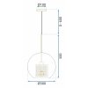 Toolight - Sklenená závesná lampa 30cm 1xE27 60W APP559-1CP, čierna, OSW-09669