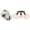 Toolight - Stropná lampa typu reflektor 392195, čierna-ružové zlato, OSW-08561