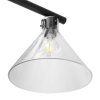 Toolight - Sklenené kovové stropné svietidlo 3xE27 APP318-3CP, čierna, OSW-00414