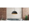 Toolight - Stropná lampa závesná kovová miska 50cm 1xE27, čierna, OSW-05011