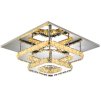 Toolight - LED krištáľová stropná lampa 8W štvorcová 30x30cm APP409-C, teplé svetlo 3000K, OSW-65007