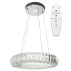 Toolight, Krištáľové LED závesné svietidlo APP1040-CP + diaľkové ovládanie, chrómová, OSW-09473