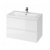 Cersanit Moduo, závesná skrinka + umývadlo 80cm, biela, S801-316-DSM