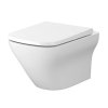 Cersanit Larga square Clean On, závesná wc misa 3/5 l + sedátko s pomalým zatváraním z duroplastu, biela, S701-473