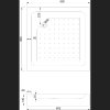 Mexen Rio, štvorcový sprchovací kút s posuvnými dverami 80(dvere) x 80(dvere) x 190 cm, 6mm sklo námraza, chrómový profil + biela sprchová vanička RIO, 860-080-080-01-30-4510