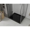 Mexen Lima, sprchovací kút so skladacími dverami 90 (dvere) x 100 (stena) cm, 6mm číre sklo, čierny profil + slim sprchová vanička čierna s čiernym sifónom, 856-090-100-70-00-4070B