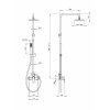868 1 deszczownia corio square chrom z bateria mieszaczowa