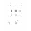 868 deszczownia corio square chrom z bateria mieszaczowa