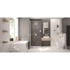2596 1 drzwi kerria plus jedna czesc chrom 80cm z powloka szklo totalwhite