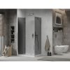 Mexen Lima, sprchový kút so skladacími dverami 90 (dvere) x 110 (stena) cm, 6mm šedé sklo, chrómový profil + slim sprchová vanička biela + chrómový sifón, 856-090-110-01-40-4010