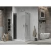 Mexen Lima, sprchový kút so skladacími dverami 90 (dvere) x 120 (stena) cm, 6mm šedé sklo, chrómový profil + slim sprchová vanička biela + chrómový sifón, 856-090-120-01-40-4010