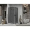 Mexen Lima, sprchový kút so skladacími dverami 90 (dvere) x 120 (stena) cm, 6mm šedé sklo, chrómový profil + slim sprchová vanička biela + chrómový sifón, 856-090-120-01-40-4010