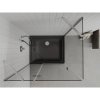 Mexen Roma, sprchový kút s krídlovými dverami 100 (dvere) x 90 (stena) cm, 6mm číre sklo, chrómový profil + slim sprchová vanička čierna + chrómový sifón, 854-100-090-01-00-4070