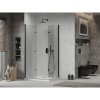 Mexen Lima Duo, sprchovací kút s 2-krídlovými skladacími dverami 90 (dvere) x 80 (dvere) cm, 6mm číre sklo, čierny profil + slim sprchová vanička 5cm biela s čiernym sifónom, 856-090-080-70-02-4010B