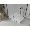 Mexen Lima Duo, sprchovací kút s 2-krídlovými skladacími dverami 90 (dvere) x 80 (dvere) cm, 6mm číre sklo, čierny profil + slim sprchová vanička 5cm biela s čiernym sifónom, 856-090-080-70-02-4010B