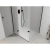 Mexen Roma Duo, sprchový kút 70 (dvere) x 80 (dvere) cm, 6mm číre sklo, čierny profil + SLIM sprchová vanička 5cm biela + čierny sifón, 854-070-080-70-00-4010B