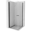 Mexen Pretoria Duo, sprchovací kút s 2-krídlovými dverami 90 (dvere) x 90 (dvere) cm, 6mm číre sklo, čierny profil, 852-090-090-70-00-02