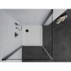 Mexen Pretoria Duo, sprchovací kút s 2-krídlovými dverami 80 (dvere) x 80 (dvere) cm, 6mm číre sklo, čierny profil + slim sprchová vanička 5cm biela s čiernym sifónom, 852-080-080-70-02-4010B