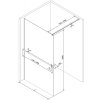 Mexen Kioto+, sprchová zástena s poličkou a držiakom na uteráky 120 x 200 cm, 8mm sklo vzor zrkadlo, chrómový profil, 800-120-121-01-50