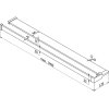 Mexen príslušenstvo, polička/držiak na uteráky pre sprchovú zástenu (max 140cm), ružové zlato, 800-02-60