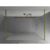 Mexen Kioto, priechodná sprchová zástena 100 x 200 cm, 8mm sklo námraza, 2x zlatá stabilizačná rozpera, 800-100-002-50-30