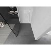 Mexen Kioto, Walk-In sprchová zástena 80 x 200 cm, 8mm sklo číre/čierny vzor, biely profil, 800-080-101-20-70