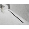 Mexen Flat Super Slim, super tenký odtokový žľab s 360° rotačným sifónom 160 cm, čierna matná, 1751160