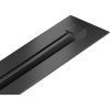 Mexen Flat Super Slim, super tenký odtokový žľab s 360° rotačným sifónom 160 cm, čierna matná, 1751160