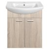 Sapho, ZOJA umývadlová skrinka 61,5x74x32,5cm, dub platin, 2x dvierka, 51163