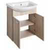 Sapho, ZOJA umývadlová skrinka 61,5x74x32,5cm, dub platin, 2x dvierka, 51163