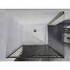 Mexen Apia, sprchový kút s posuvnými dverami 130 (dvere) x 80 (stena) cm, 6mm číre sklo, zlatý profil + biela sprchová vanička SLIM, 840-130-080-50-00-4010G