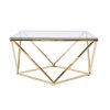 Tutumi, sklenený konferenčný stolík Glamour 80x80x45 CS-14G, zlatá, KRZ-06585