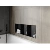 Mexen X-Wall-NR, polička na zapustenie pod obklad bez goliera 90 x 30 cm, čierna matná, 1971903010S
