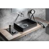 Sapho, AURUM nerezové umývadlo 50x35 cm, vrátane výpuste, antracit, AU103